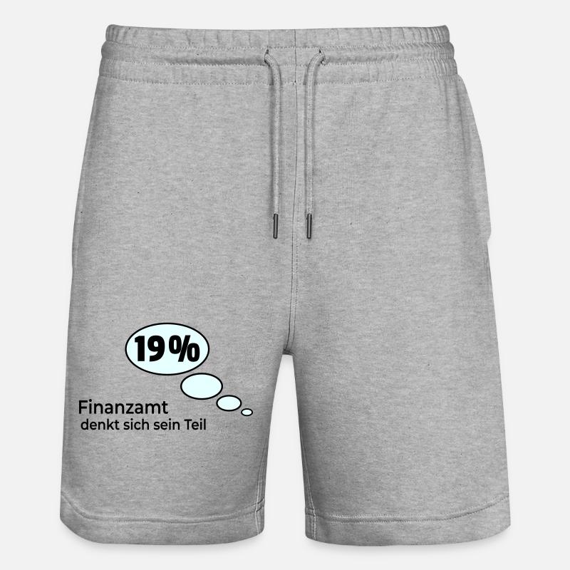 denkt sich sein Teil - Stanley/Stella Unisex Bio Joggingshorts Trainer  - Grau meliert