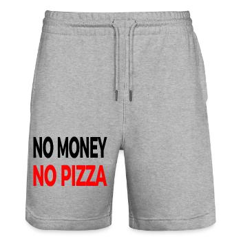Pizza - Stanley/Stella Unisex Bio Joggingshorts Trainer  - Grau meliert - Vorne - Nik (191cm) & Marisol (170cm)