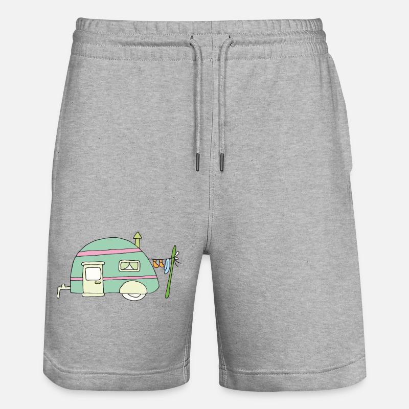 Rêve de camping-campeur pastel - Short de jogging bio TRAINER Stanley/Stella unisexe - gris chiné