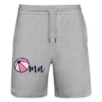 Water Polo Grandma - Stanley/Stella Trainer Unisex Organic Jogging Shorts - heather grey - Front - Nik (191cm) & Marisol (170cm)