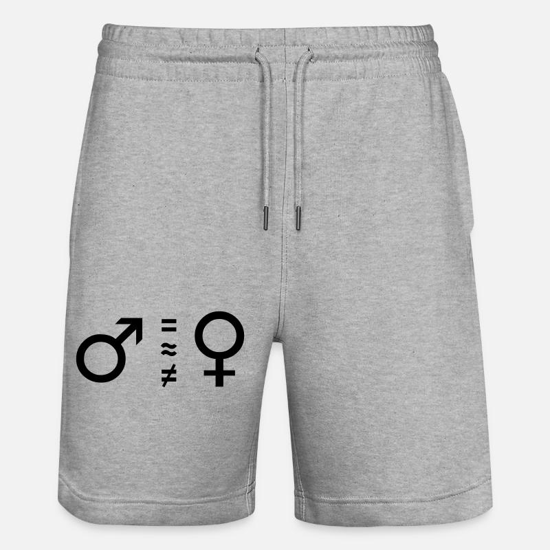 weiblich männlich - Stanley/Stella Unisex Bio Joggingshorts Trainer  - Grau meliert