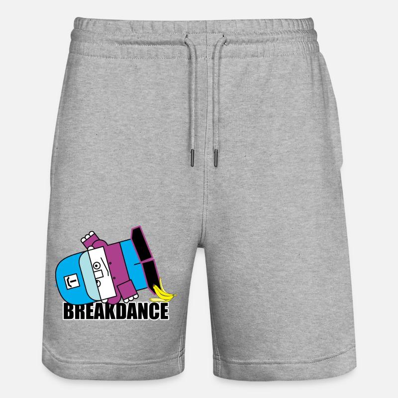 Bot de breakdance banane - Short de jogging bio TRAINER Stanley/Stella unisexe - gris chiné