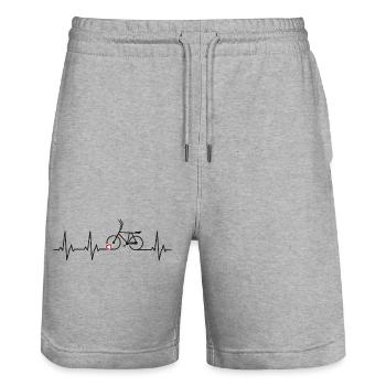 Radball, Cycleball, Hallenradsport - Stanley/Stella Unisex Bio Joggingshorts Trainer  - Grau meliert - Vorne - Nik (191cm) & Marisol (170cm)