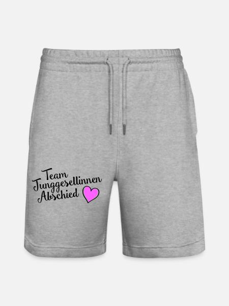junggesellinnenabschied Team - Stanley/Stella Unisex Bio Joggingshorts Trainer - Grau meliert