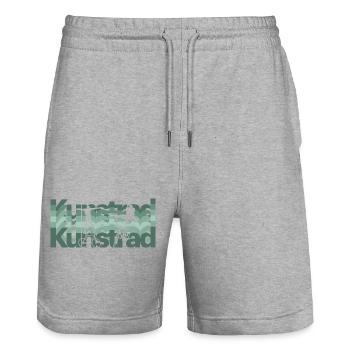 Artistic cycling, artistic cycling, indoor cycling - Stanley/Stella Trainer Unisex Organic Jogging Shorts - heather grey - Front - Nik (191cm) & Marisol (170cm)