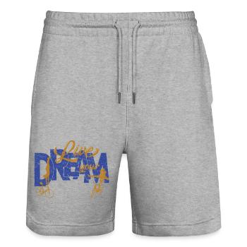 Artistic cycling, artistic cycling, indoor cycling - Stanley/Stella Trainer Unisex Organic Jogging Shorts - heather grey - Front - Nik (191cm) & Marisol (170cm)