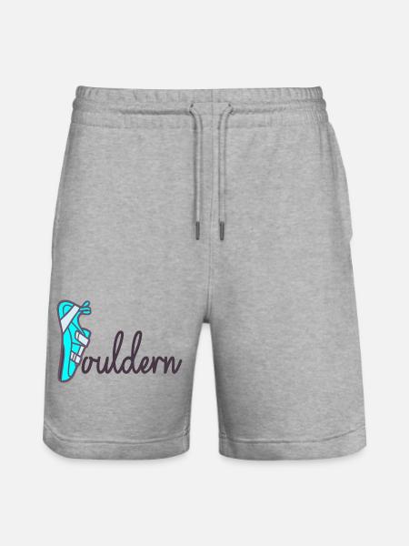 Father's Day Dad Bouldering - Stanley/Stella Trainer Unisex Organic Jogging Shorts - heather grey