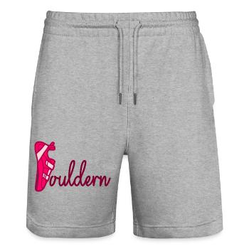 Hobby Bouldern Klettern - Stanley/Stella Unisex Bio Joggingshorts Trainer  - Grau meliert - Vorne - Nik (191cm) & Marisol (170cm)