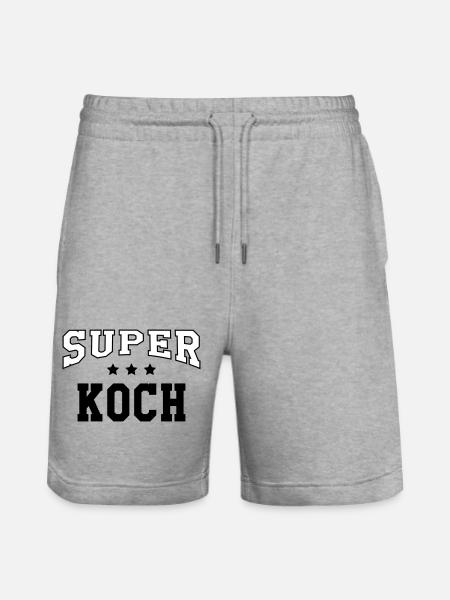Superkoch - Stanley/Stella Unisex Bio Joggingshorts Trainer - Grau meliert