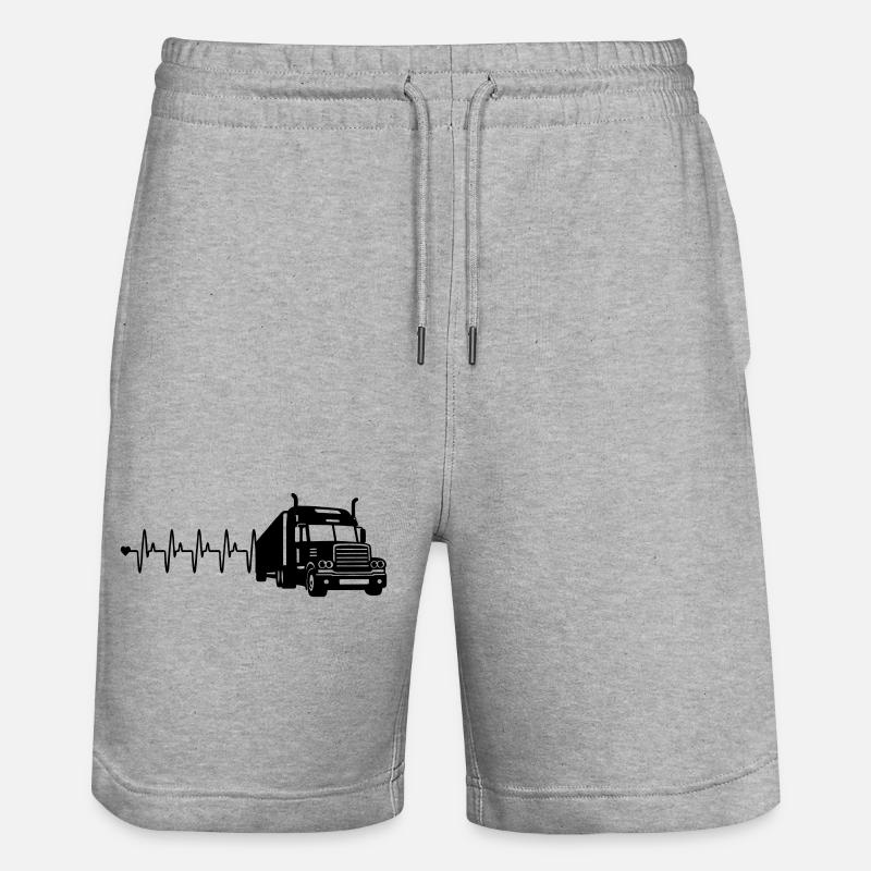 Lkw herzfrequenz - Stanley/Stella Unisex Bio Joggingshorts Trainer  - Grau meliert