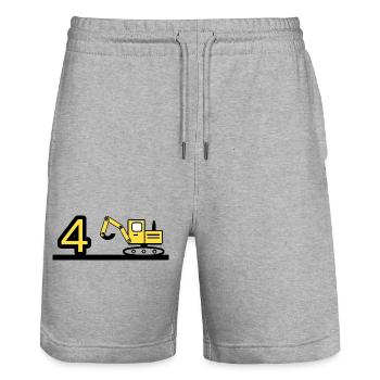 Bagger - Stanley/Stella Unisex Bio Joggingshorts Trainer  - Grau meliert - Vorne - Nik (191cm) & Marisol (170cm)