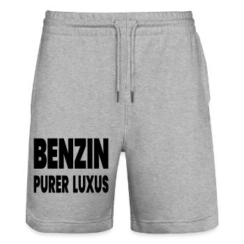 Benzin - Stanley/Stella Unisex Bio Joggingshorts Trainer  - Grau meliert - Vorne - Nik (191cm) & Marisol (170cm)