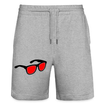 Lunettes de soleil - Short de jogging bio TRAINER Stanley/Stella unisexe - gris chiné - Devant - Nik (191cm) & Marisol (170cm)
