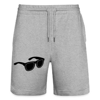 Lunettes de soleil - Short de jogging bio TRAINER Stanley/Stella unisexe - gris chiné - Devant - Nik (191cm) & Marisol (170cm)