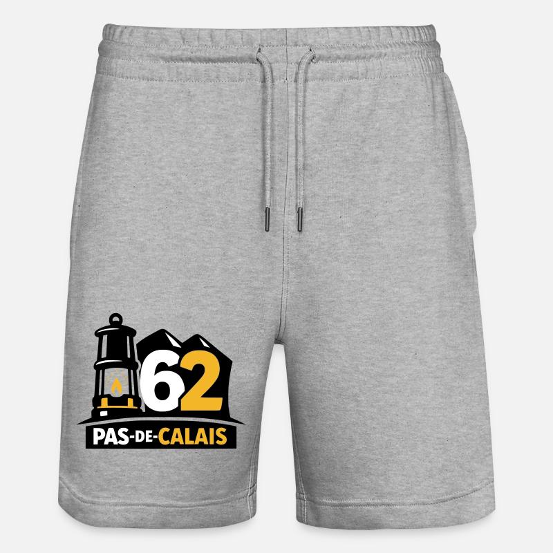 62 Pas de Calais Emblème - Short de jogging bio TRAINER Stanley/Stella unisexe - gris chiné