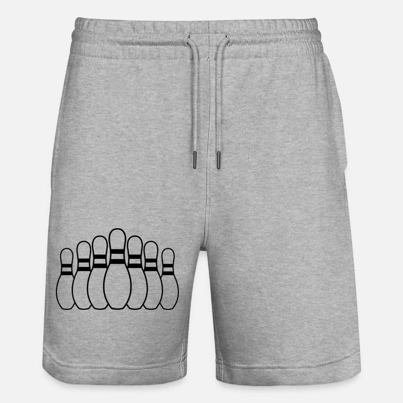 Quilles de bowling - Short de jogging bio TRAINER Stanley/Stella unisexe - gris chiné