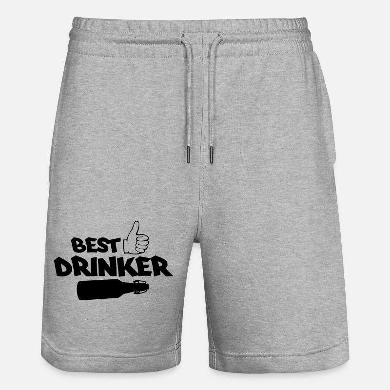 Best Drinker - Stanley/Stella Trainer Unisex Organic Jogging Shorts - heather grey
