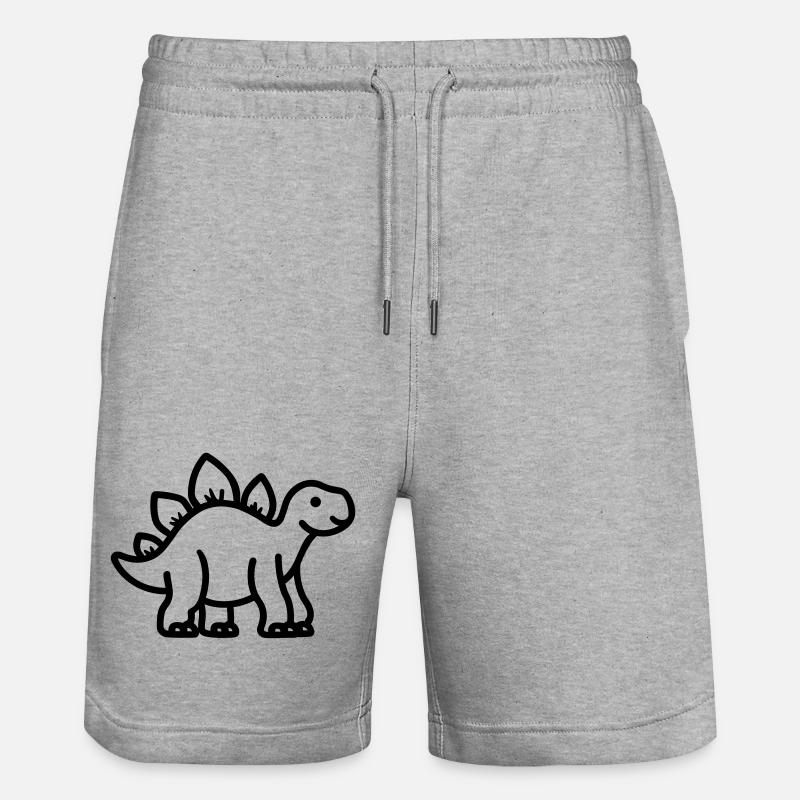 stegosaurus - Short de jogging bio TRAINER Stanley/Stella unisexe - gris chiné
