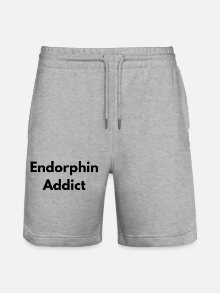 Endorphin addict - Stanley/Stella Trainer Unisex Organic Jogging Shorts - heather grey
