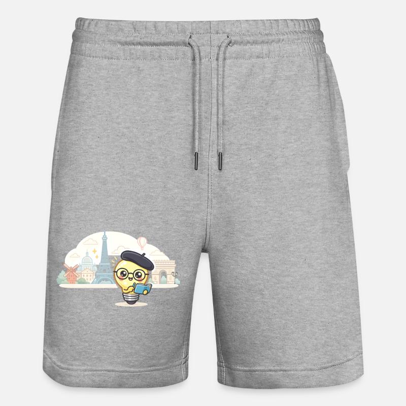 Érudit parisien de l’ampoule - Short de jogging bio TRAINER Stanley/Stella unisexe - gris chiné