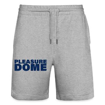 PLEASURE DOME - Stanley/Stella Unisex Bio Joggingshorts Trainer  - Grau meliert - Vorne - Nik (191cm) & Marisol (170cm)