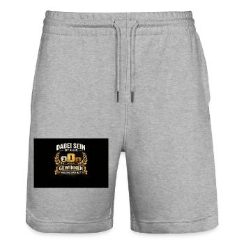Dabeisein Ist Alles – Gewinnen Nett - Stanley/Stella Unisex Bio Joggingshorts Trainer  - Grau meliert - Vorne - Nik (191cm) & Marisol (170cm)