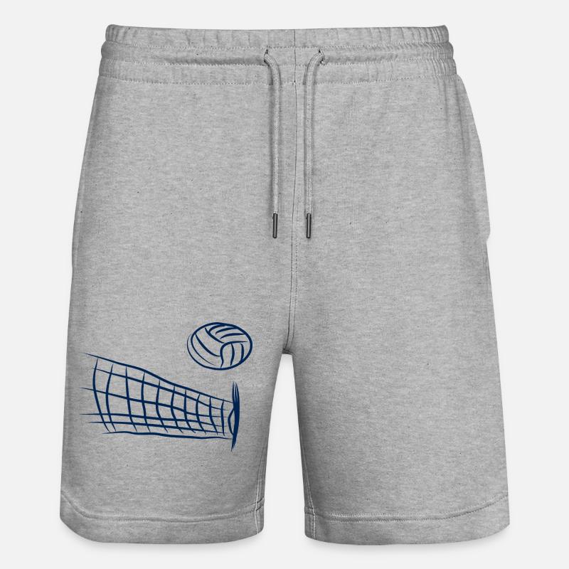 Volley-ball Été du volley-ball de plage - Short de jogging bio TRAINER Stanley/Stella unisexe - gris chiné