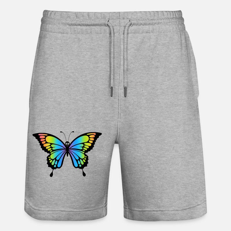 Crâne de papillon - Short de jogging bio TRAINER Stanley/Stella unisexe - gris chiné