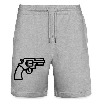 revolver - Short de jogging bio TRAINER Stanley/Stella unisexe - gris chiné - Devant - Nik (191cm) & Marisol (170cm)