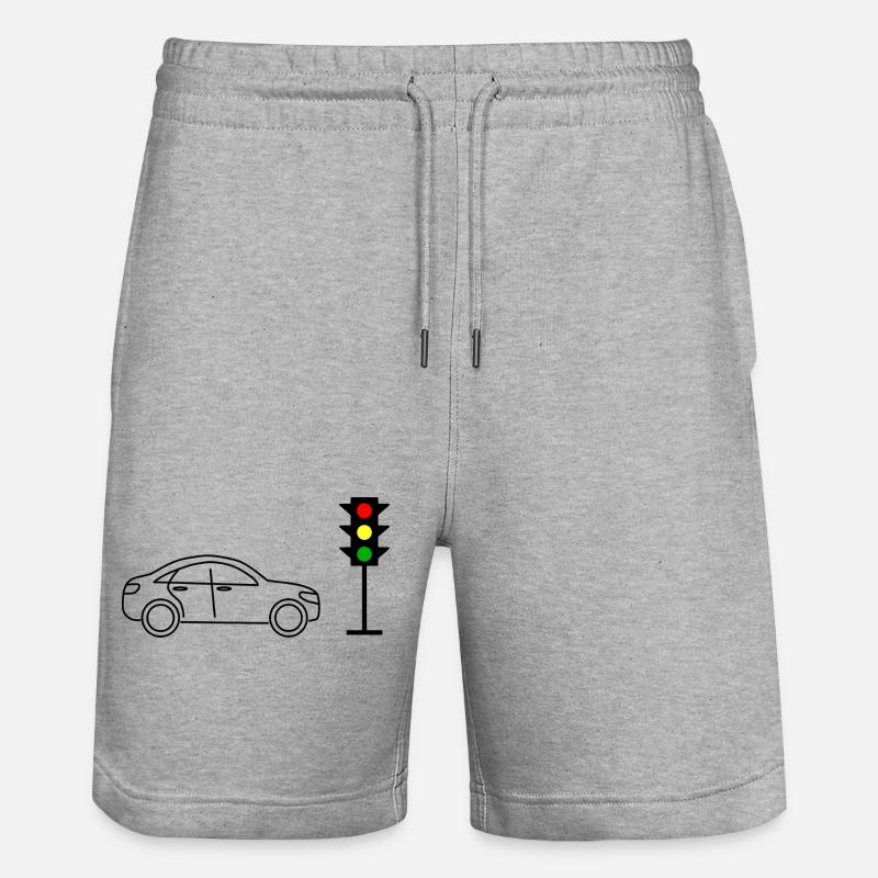 Feux de circulation avec voitures - Short de jogging bio TRAINER Stanley/Stella unisexe - gris chiné