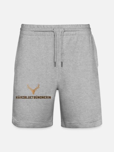 Härzbluetgraubünden - Stanley/Stella Trainer Unisex Organic Jogging Shorts - heather grey