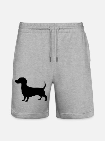 Dachshund Dog Gift Dachshund Lover - Stanley/Stella Trainer Unisex Organic Jogging Shorts - heather grey