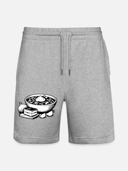 Borsch - Stanley/Stella Unisex Bio Joggingshorts Trainer - Grau meliert