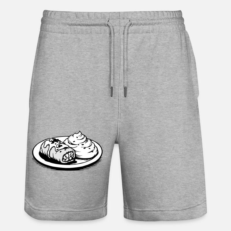 Golubzi cabbage wrap with mashed potatoes - Stanley/Stella Trainer Unisex Organic Jogging Shorts - heather grey