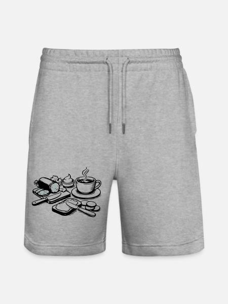 meal - Stanley/Stella Trainer Unisex Organic Jogging Shorts - heather grey