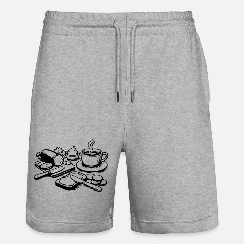 Mahlzeit - Stanley/Stella Unisex Bio Joggingshorts Trainer  - Grau meliert