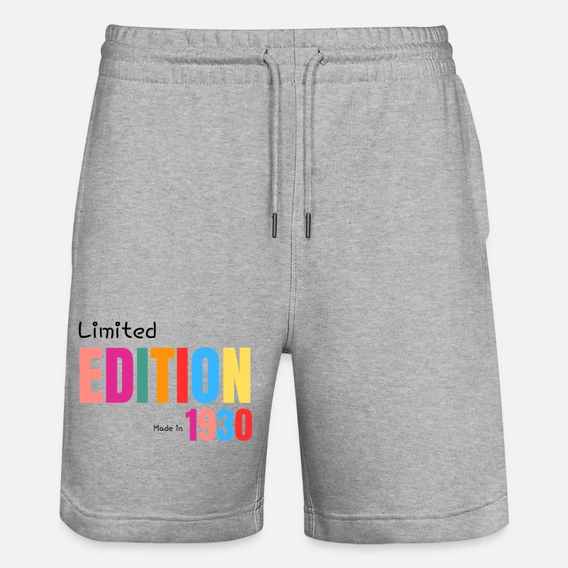 Limitierte Auflage Hergestellt 1930 - Stanley/Stella Unisex Bio Joggingshorts Trainer - Grau meliert
