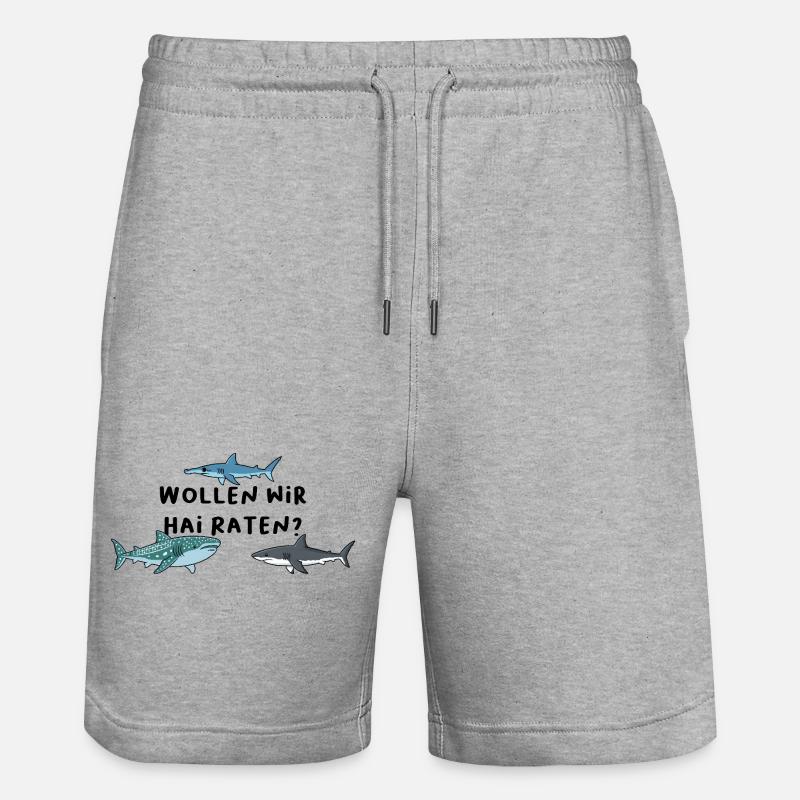 Devinons le requin - Short de jogging bio TRAINER Stanley/Stella unisexe - gris chiné