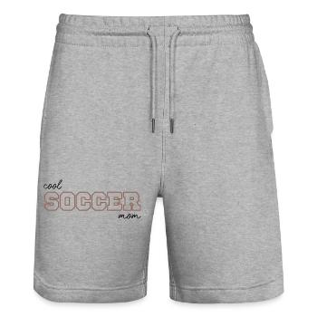 Cool soccer mom - Stanley/Stella Unisex Bio Joggingshorts Trainer  - Grau meliert - Vorne - Nik (191cm) & Marisol (170cm)