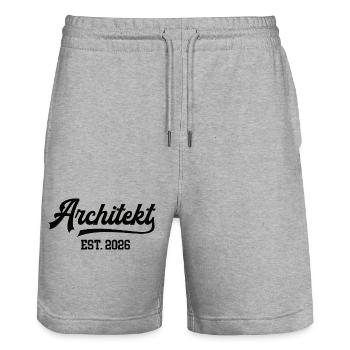 Architekt Architekturstudium Student Architektur - Stanley/Stella Unisex Bio Joggingshorts Trainer  - Grau meliert - Vorne - Nik (191cm) & Marisol (170cm)