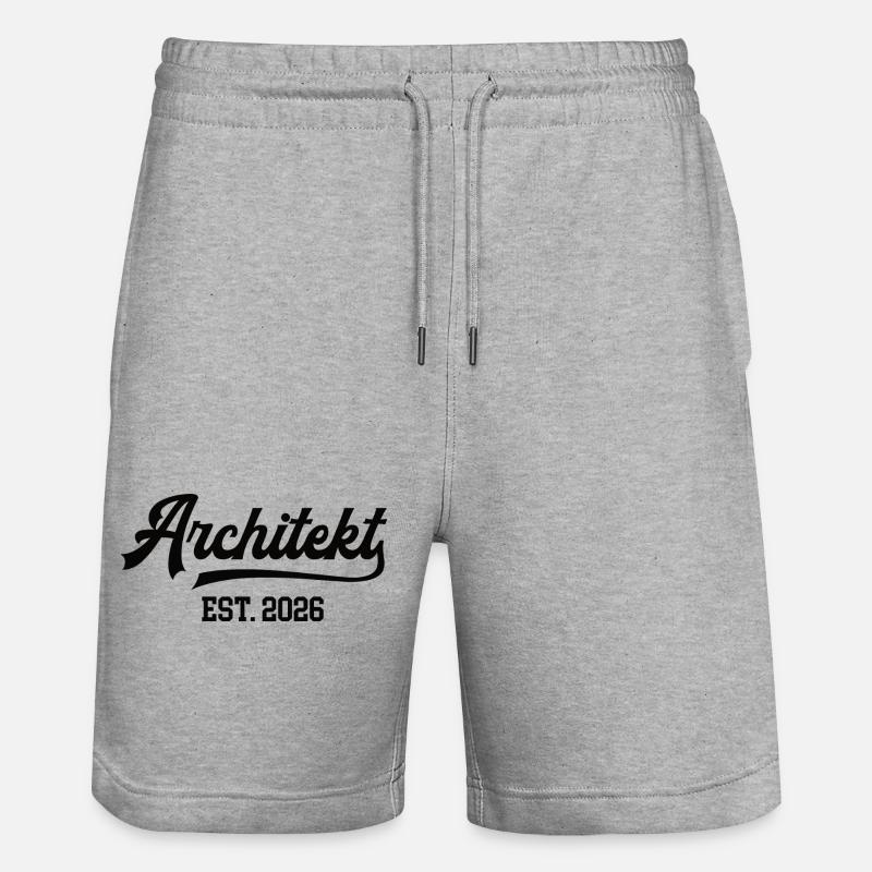 Architekt Architekturstudium Student Architektur - Stanley/Stella Unisex Bio Joggingshorts Trainer  - Grau meliert