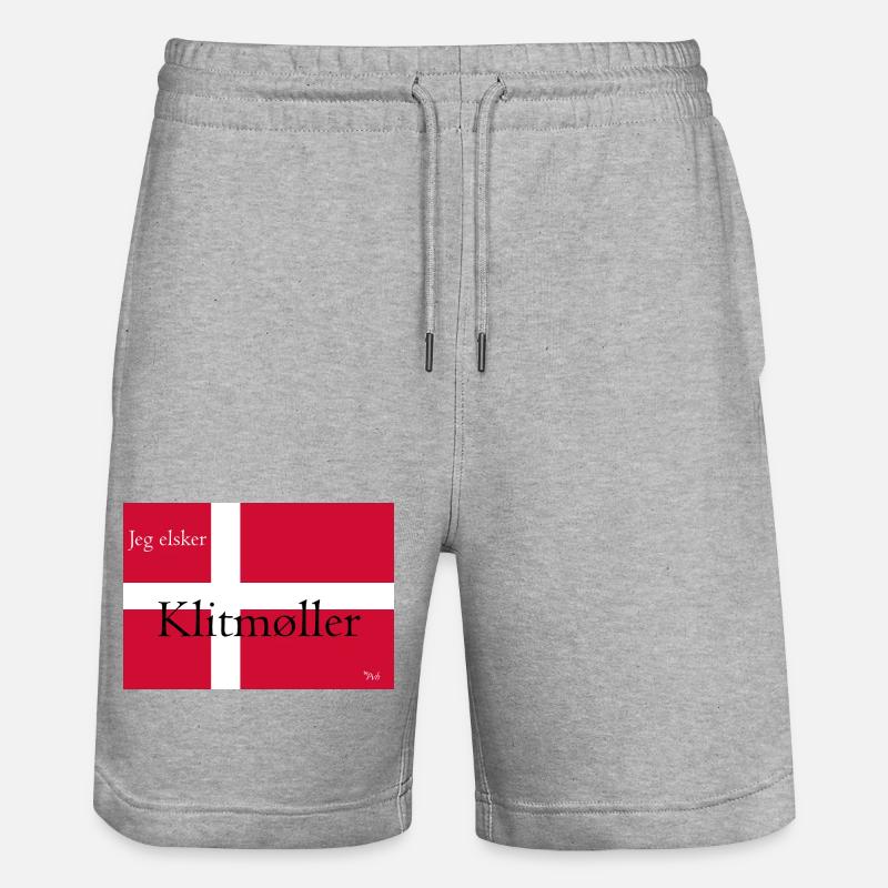Drapeau danois de Klitmøller - Short de jogging bio TRAINER Stanley/Stella unisexe - gris chiné
