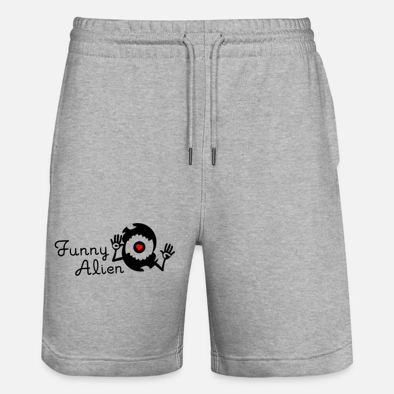 Extraterrestre drôle - Noir - Short de jogging bio TRAINER Stanley/Stella unisexe - gris chiné