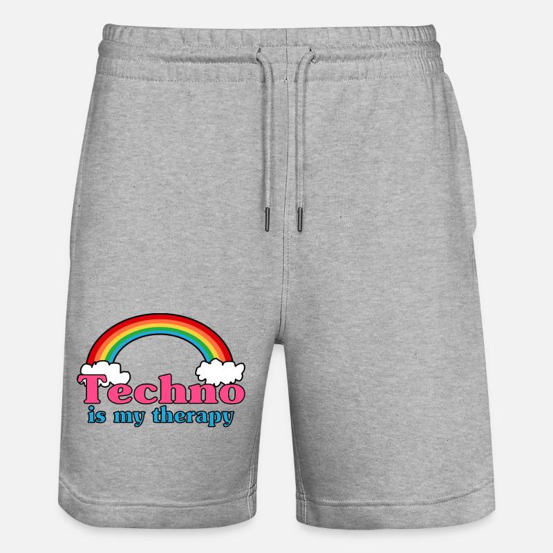 Techno Rainbow - Short de jogging bio TRAINER Stanley/Stella unisexe - gris chiné