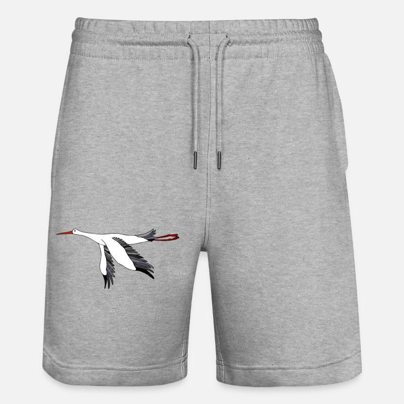 Storchvogel - Stanley/Stella Unisex Bio Joggingshorts Trainer  - Grau meliert