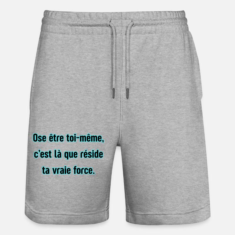 Une simple citation inspirante - Short de jogging bio TRAINER Stanley/Stella unisexe - gris chiné