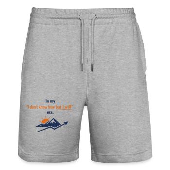 In My I Don’t Know Why But I Will Era - Stanley/Stella Unisex Bio Joggingshorts Trainer  - Grau meliert - Vorne - Nik (191cm) & Marisol (170cm)