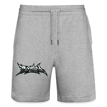 JDM Turbo Boosted Car Tuning Szene - Stanley/Stella Unisex Bio Joggingshorts Trainer  - Grau meliert - Vorne - Nik (191cm) & Marisol (170cm)