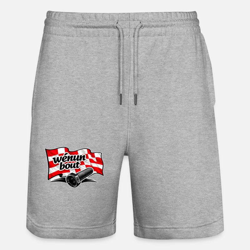 Wè Nun Bout - Stanley/Stella Unisex Bio Joggingshorts Trainer - Grau meliert