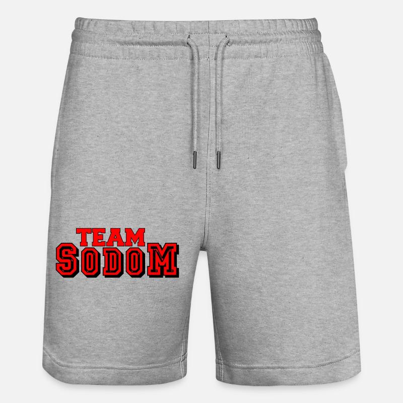 Team Sodom - Stanley/Stella Unisex Bio Joggingshorts Trainer  - Grau meliert